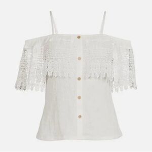 New No Boundaries Juniors Women Off the Shoulder Top Shirt White U pick